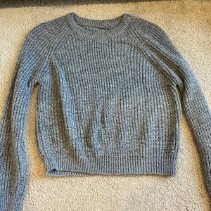 Women’s Grey Cropped Sweater